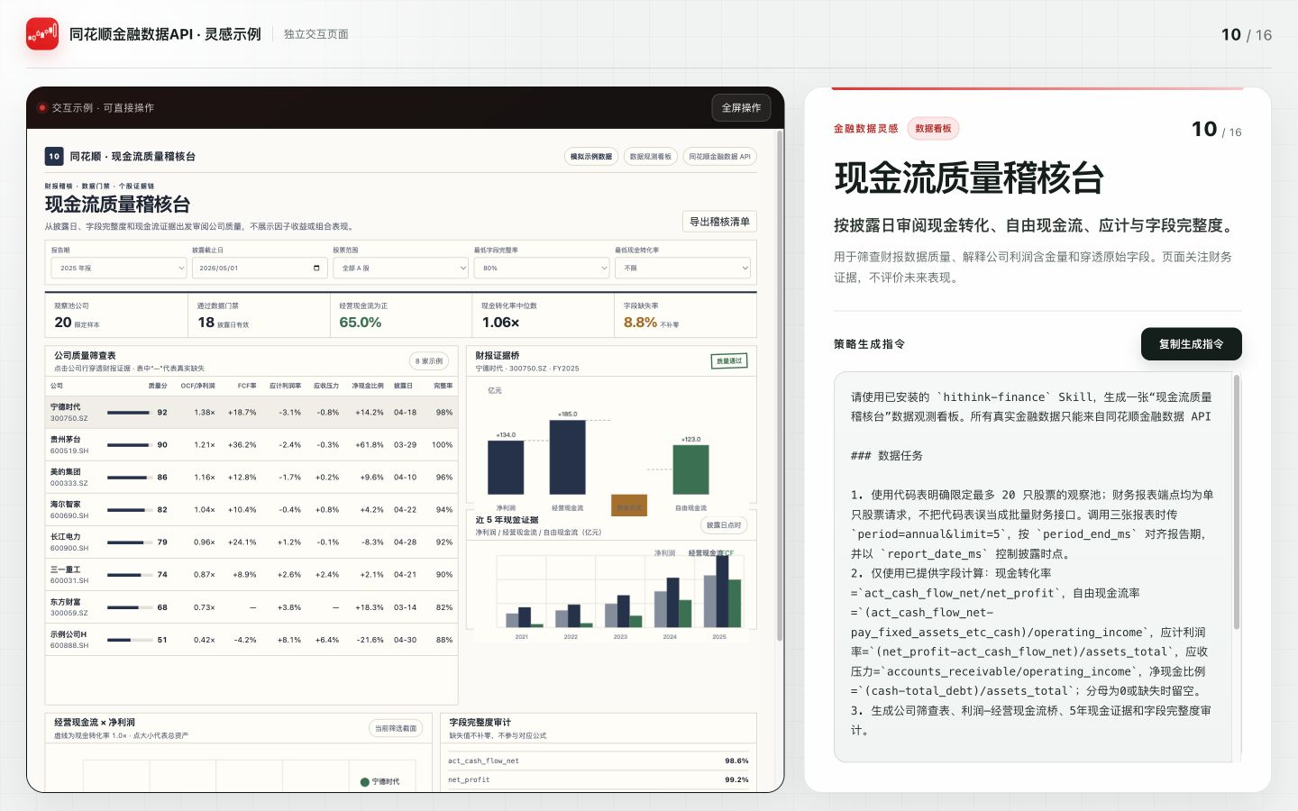 现金流质量稽核台案例预览